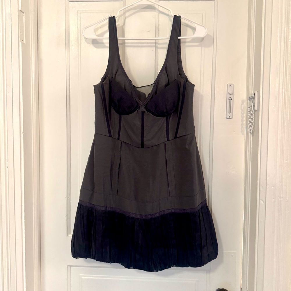BCBGMAXAZRIA Runway Black Corset Mini Dress